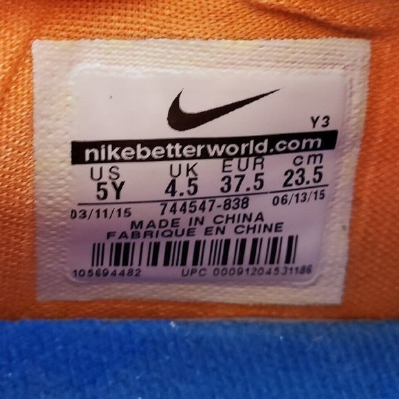 Nike LeBron 12 Low GS 'Cavs Classic' Bright Citrus Size: 5Y (Womens Size: 6.5) - Picture 14 of 14